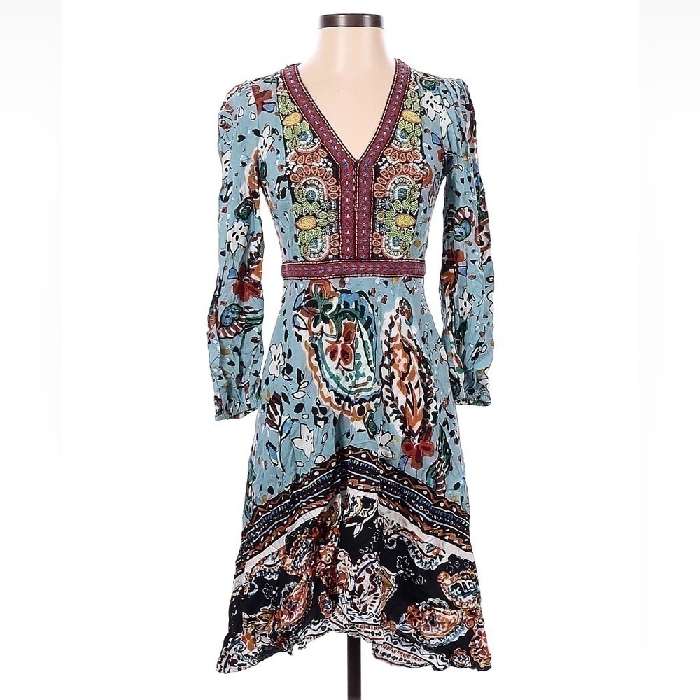 Anthropologie Akemi + Kin Karmina Beaded Dress Size 0 - Picture 2 of 4